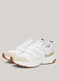 Tommy Hilfiger Beyaz - Krem Erkek Sneaker TECH RUNNER CRAFT VIBRAM