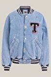 Tommy Jeans Kadın Letterman Denim Ceket