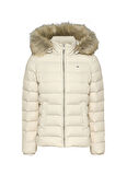 Tommy Jeans Krem Kadın Şişme Mont TJW BASIC HOODED DOWN JACKET EXT