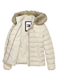 Tommy Jeans Krem Kadın Şişme Mont TJW BASIC HOODED DOWN JACKET EXT