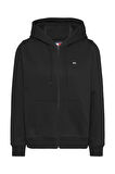 Kadın Tjw Bayrak Logo Sweatshirt - Siyah | XS