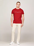 Erkek TOMMY LOGO TEE T-Shirt-Kırmızı | M