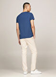 Tommy Hilfiger Bisiklet Yaka Mavi Erkek T-Shirt MW0MW10800DBZ