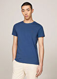 Tommy Hilfiger Bisiklet Yaka Mavi Erkek T-Shirt MW0MW10800DBZ