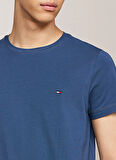 Tommy Hilfiger Bisiklet Yaka Mavi Erkek T-Shirt MW0MW10800DBZ