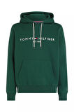 Erkek Tommy Logo Baskılı Sweatshirt-Yeşil | L