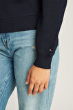 Kadın TH MDRN REG CORP LOGO Sweatshirt - Lacivert | XS