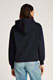 Kadın TH MDRN REG CORP LOGO Sweatshirt - Lacivert | L