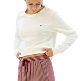 Tommy Hilfiger Kadın Kırmızı Pijama Takımı ( Terlik Hediyeli ) UW0UW04853