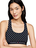 Tommy Hilfiger Kadın Mavi Unlined Bralet Print UW0UW04148