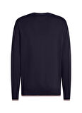 Tommy Hilfiger Bisiklet Yaka Normal Mavi Erkek Kazak MW0MW36520DW5