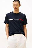 Erkek Th Yuvarlak Yaka T-Shirt - Lacivert | XS