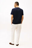 Erkek Th Yuvarlak Yaka T-Shirt - Lacivert | XS