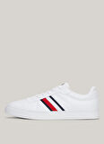 Tommy Hilfiger Beyaz Erkek Sneaker ICON COURT LTH STRIPES