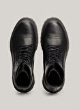 Tommy Hilfiger Deri Siyah Erkek Bot TJM LACE UP MID BOOT SMOOTH