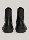 Tommy Hilfiger Deri Siyah Erkek Bot TJM LACE UP MID BOOT SMOOTH
