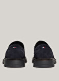 Tommy Hilfiger Süet Lacivert Erkek Loafer HILFIGER COMFORT LWT SDE LOAFER