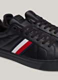 Tommy Hilfiger Siyah Erkek Sneaker ICON COURT LTH STRIPES