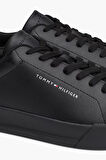 Erkek Pebble Grain Court Sneaker - Siyah | 41