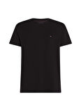 Tommy Hilfiger Bisiklet Yaka Siyah Erkek T-Shirt MW0MW37267BDS