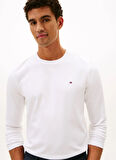 Tommy Hilfiger Bisiklet Yaka Beyaz Erkek T-Shirt MW0MW27908YBR_LUXURY INTERLOCK LS T