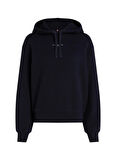 Tommy Hilfiger Kapüşon Yaka Baskılı Lacivert Kadın Sweatshırt MODERN REG MINI CORP HOODIE