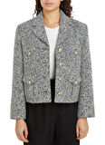 Tommy Hilfiger Standart Gri Kadın Ceket BOUCLE YÜN MIX JACKET