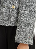 Tommy Hilfiger Standart Gri Kadın Ceket BOUCLE YÜN MIX JACKET