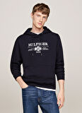 Tommy Hilfiger Kapüşon Yaka Mavi Erkek Sweatshırt MW0MW35527DW5