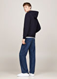 Tommy Hilfiger Kapüşon Yaka Mavi Erkek Sweatshırt MW0MW35527DW5