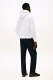 Erkek Th Chest Logo Drawstring Sweatshirt - Beyaz | XS