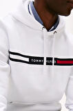 Erkek Th Chest Logo Drawstring Sweatshirt - Beyaz | XS