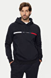 Erkek Th Chest Logo Drawstring Sweatshirt - Lacivert | XS