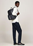 Tommy Hilfiger Lacivert 28x45x16 cm Erkek Sırt Çantası TH FOUNDATION PQUE BACKPACK