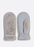 Tommy Hilfiger Gri Kadın Eldiven TJW LINEAR LOGO FUR GLOVES