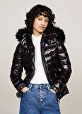 Tommy Jeans Siyah Şişme Mont TJW TONAL HOODED DOWN JACKET
