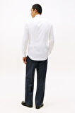 Erkek Slim Fit Poplin Gömlek - Beyaz | 40
