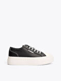 Tommy Hilfiger Erkek Deri Kontrast Dikişli Platform Sneaker