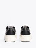Tommy Hilfiger Erkek Deri Kontrast Dikişli Platform Sneaker