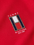 Tommy Hilfiger Dikey Bayrak Polo Yaka  Kırmızı T-Shirt