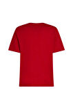 Tommy Hilfiger Erkek  Logolu Kırmızı T-Shirt