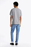 Erkek Yuvarlak Yaka Heather T-Shirt - Gri | M