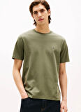 Tommy Hilfiger Bisiklet Yaka Yeşil Erkek T-Shirt MW0MW37508PLI_LIGHT INTERLOCK TEE