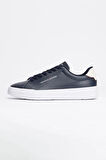 Erkek Pebble Grain Court Sneaker - Lacivert | 44