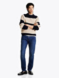 Tommy Hilfiger Erkek  Flex Bleecker  Slim  Mavi Kot Pantolon