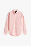 Erkek Regular Fit Düğmeli Yaka Oxford Gömlek - Açık Pembe | S