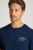 Tommy Hilfiger Erkek Lacivert Monogram Logolu T-Shirt