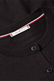 Kadın CO Jersey Stitch Düğmeli Hırka - Siyah  | L