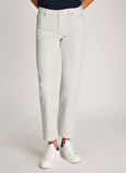 Tommy Hilfiger Yüksek Bel Düz Paça Normal Beyaz Kadın Denim Pantolon WW0WW44331YBL