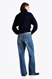 Kadın Th Cardigan Stitch Fermuarlı Hırka - Lacivert | M